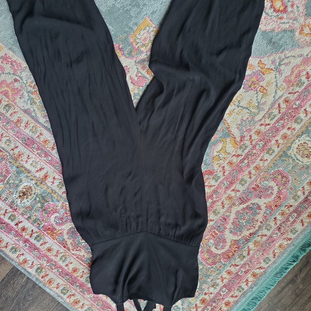 NWOT Madewell smocked crop black jumpsuit size 4